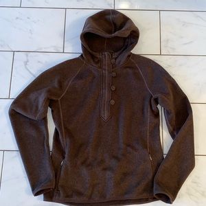 THE NORTH FACE brown hooded fleece pullover women’s XL